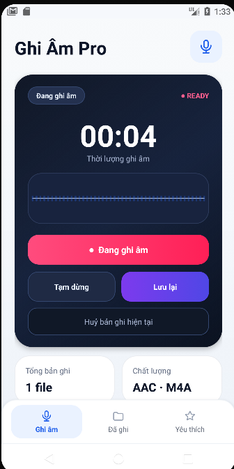 Đồ án,ứng dụng di động,di động,đồ án ứng dụng di động,ứng dụng ghi âm android